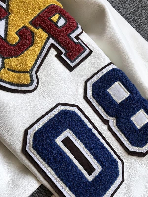 New Heavy Industry Embroidered Leather Jacket Men's Casual Short Jacket Baseball Uniform Pu Leather Short Outwear Loose Top Ins Trend