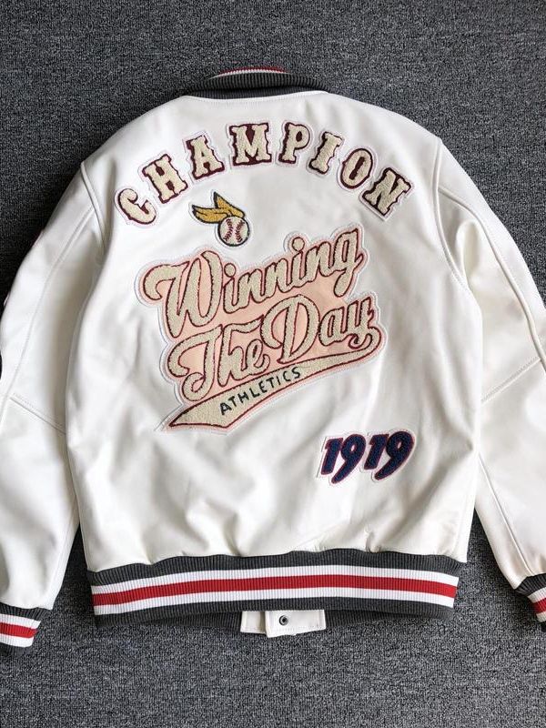 New Heavy Industry Embroidered Leather Jacket Men's Casual Short Jacket Baseball Uniform Pu Leather Short Outwear Loose Top Ins Trend